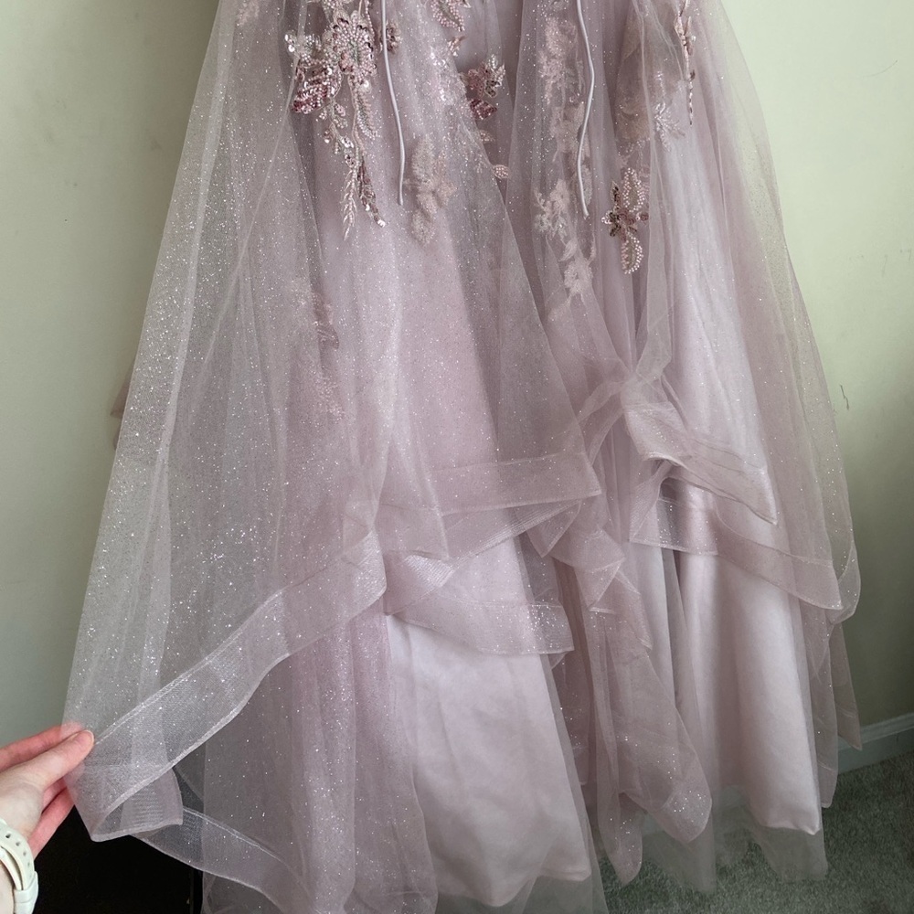 Flair New York Pink Formal Prom Dress Tulle Floral Embroidered size 10 - Picture 11 of 13
